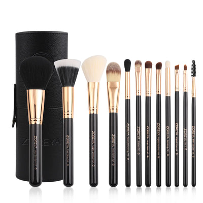 Zoreya 12-Piece Colorful Makeup Brush Set