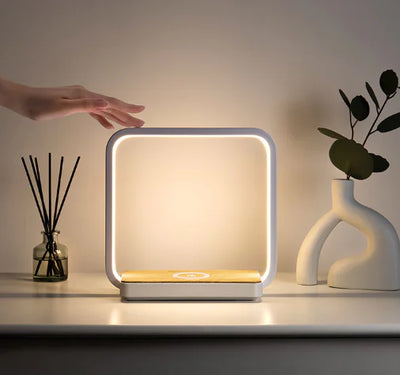 Smart Sensor Bedside Lamp with Wireless Charging