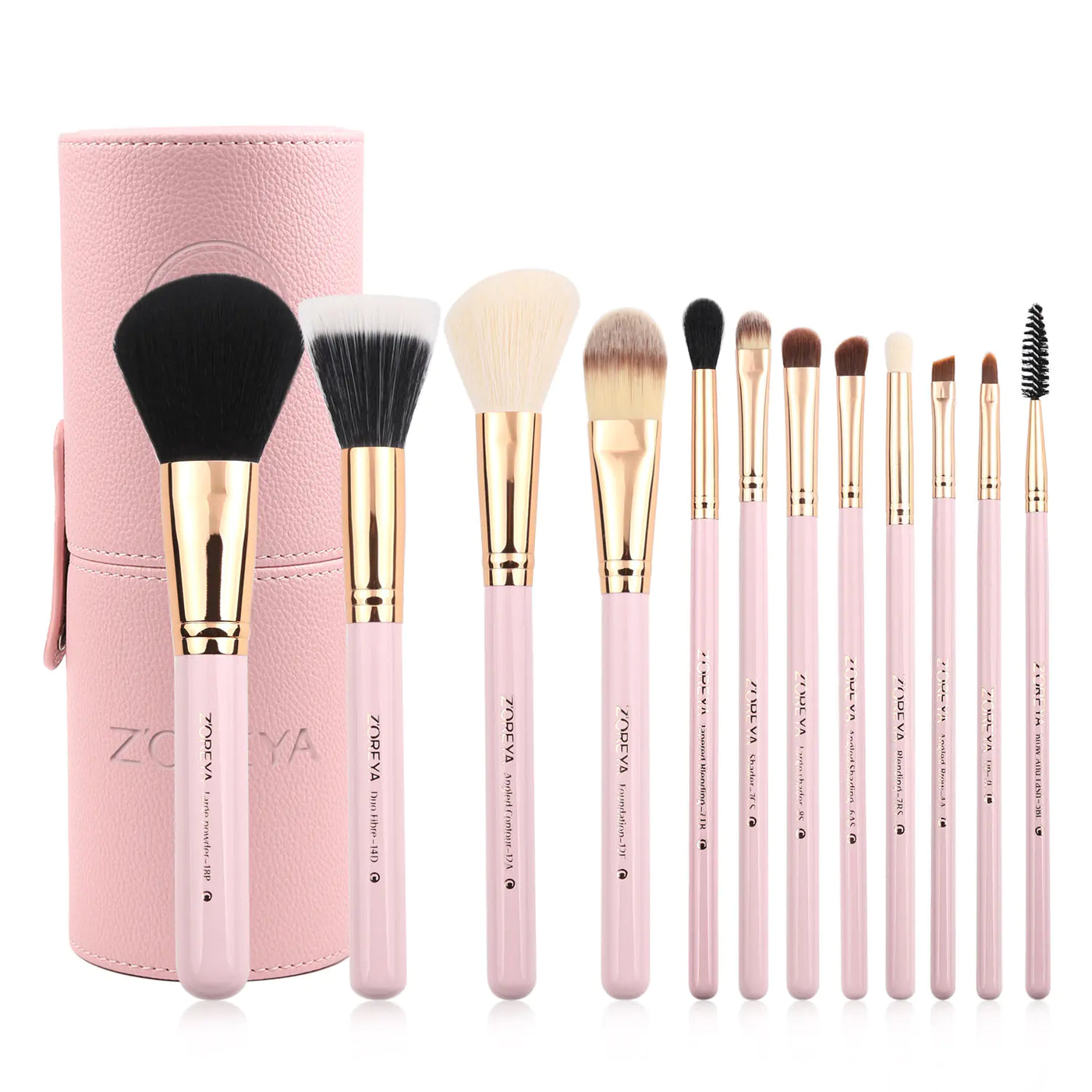 Zoreya 12-Piece Colorful Makeup Brush Set