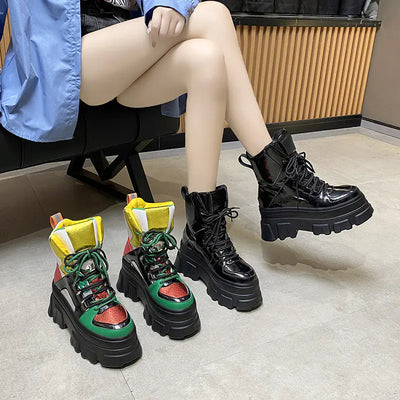 Vintage Martin High-Top Platform Cotton Boots