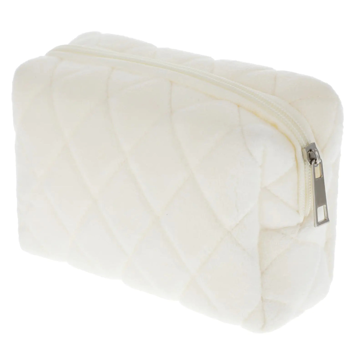 Gjinxi Cosmetics Bag Small Fluffy Makeup Bag White Y2K Checkered Cosmetic Travel Bags for Women Cute Trendy Skincare Bags for Toiletry and Makeup Storage Compact Make Up Toiletry Bags