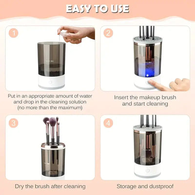 Electric Makeup Brush Cleaner (USB, Auto Rotating)